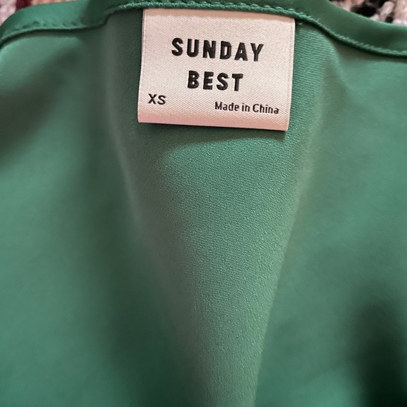 Aritzia Sunday Best Rae Dress - green midi slip spring summer dress - Picture 8 of 10